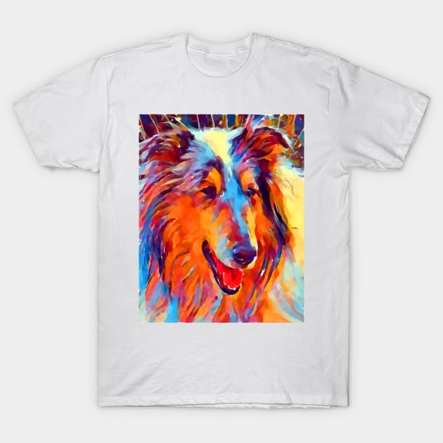 Collie Watercolor T-Shirt by Shrenk